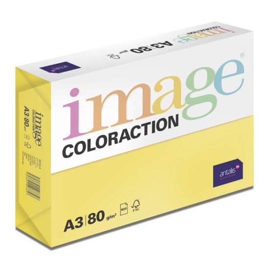 Obrázek Antalis Papír Image Coloraction Sevilla - sytá žlutá (IG50) A3 (80g/500ks)