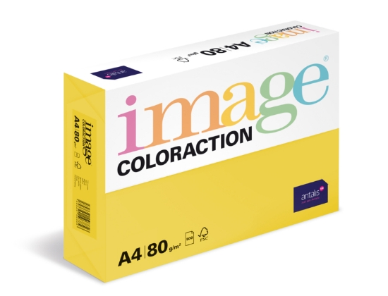 Obrázek Antalis Papír Image Coloraction Sevilla - sytá žlutá (IG50) A4 (80g/100ks)