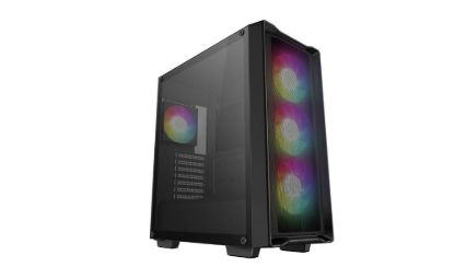 Obrázek DEEPCOOL Case CC560 MESH V2, ATX, ARGB, Průhledná bočnice, 4x120mm ventilátor, černá
