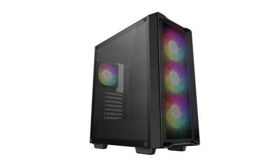 Obrázek DEEPCOOL Case CC560 MESH V2, ATX, ARGB, Průhledná bočnice, 4x120mm ventilátor, černá