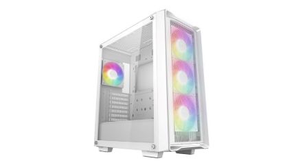 Obrázek DEEPCOOL Case CC560 MESH V2 WH, ATX, ARGB, Průhledná bočnice, 4x120mm ventilátor, bílá