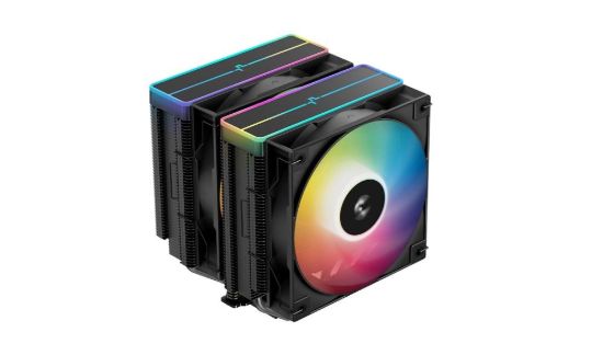 Obrázek DEEPCOOL CPU Chladič AG620 BK ARGB V2, 2x120mm, LGA1851, AM5, černá
