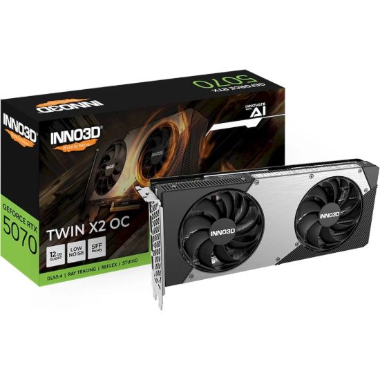 Obrázek VGA INNO3D NVIDIA GEFORCE RTX 5070 Twin X2 OC 12GB GDDR7- 2 slot