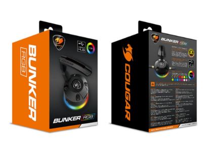 Obrázek COUGAR držák kabelu myši Bunker RGB s USB HUBem