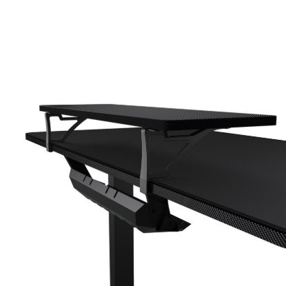 Obrázek COUGAR stůl E-STAR 140 electric 1400 x 600 x 15, 720-1170mm, carbon design, monitor stand, pad, paměť nastavení 2 módy