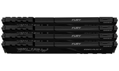 Obrázek KINGSTON DIMM DDR4 64GB (Kit of 4) 3200MT/s CL16 1Gx8 FURY Beast Černá