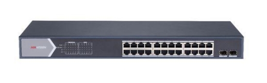 Obrázek HIKVISION DS-3E1526P-SI, Smart managed switch 24x Gb PoE + 2x Gb SFP Uplink, 370W, Super PoE - dosah až 300m