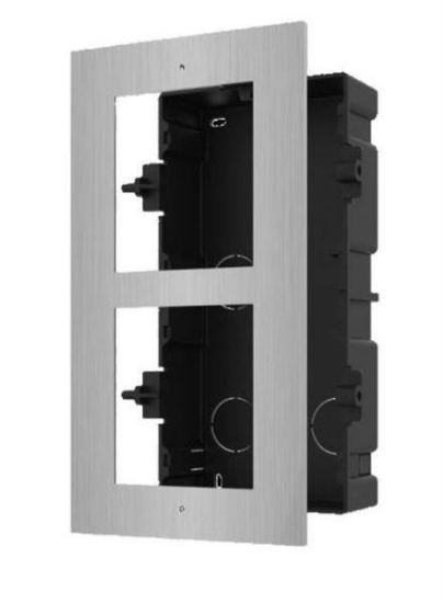 Obrázek HIKVISION DS-KD-ACF2/S, 2-rámeček  interkomu pro zápustnou montáž; nerez
