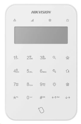 Zobrazit detail produktu - HIKVISION DS-PK1-LT-WE AX PRO bezdrátová dotyková klávesnice s LCD displejem Obrázek HIKVISION DS-PK1-LT-WE AX PRO bezdrátová dotyková klávesnice s LCD displejem