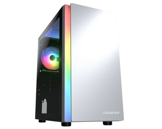 Obrázek COUGAR PC skříň Purity RGB White Mini Tower TG Front Panel ARGB strip / 1 x ARGB Fan / 3mm TG Left Panel