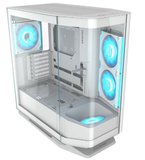 Obrázek COUGAR PC skříň FV270 White Mid tower tempered curved glass perimeter quick detachable air filters up to 9 fans