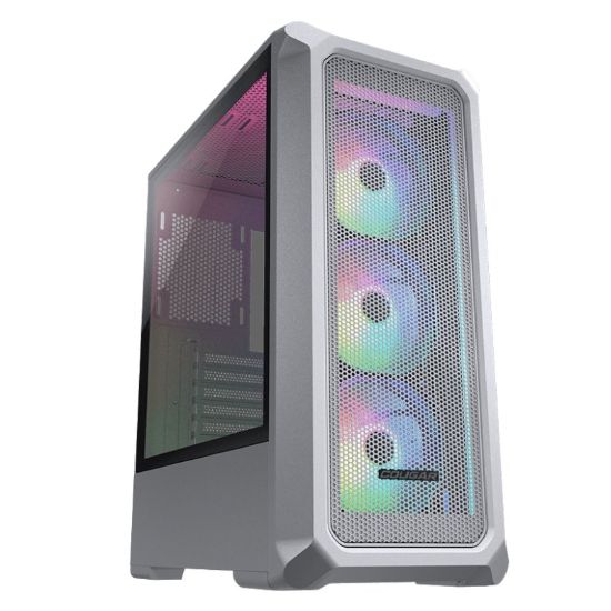 Obrázek COUGAR PC skříň ARCHON 2 Mesh RGB White Mid Tower Mesh Front Panel 3 x ARGB Fans 3mm TG Left Panel