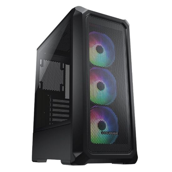 Obrázek COUGAR PC skříň ARCHON 2 Mesh RGB Black Mid Tower Mesh Front Panel 3 x ARGB Fans 3mm TG Left Panel