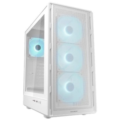 Obrázek COUGAR PC skříň AIRFACE PURE PRO White Mid Tower Mesh Front Panel 3 x 120mm ARGB Fan, Rear Panel 1x 120mm ARGB Fan