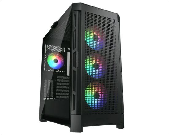 Obrázek COUGAR PC skříň AIRFACE PRO RGB Black Mid Tower Airflow Panel 3 x 120mm ARGB Fans 1x 120mm ARGB Fan TG Left Panel