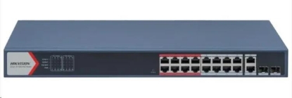 Zobrazit detail produktu - Hikvision DS-3E1318P-EI(B), Smart managed switch 16x100TX PoE + 2x Gb Uplink Combo port, 230W, Super PoE- dosah až 300m Obrázek Hikvision DS-3E1318P-EI(B), Smart managed switch 16x100TX PoE + 2x Gb Uplink Combo port, 230W, Super PoE- dosah až 300m