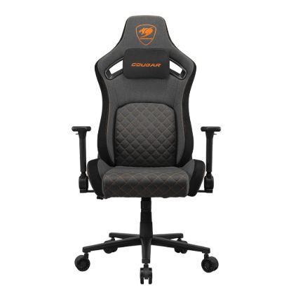 Obrázek COUGAR herní židle DEFENSOR GRAY F (Tkaná látka) - černá/šedá