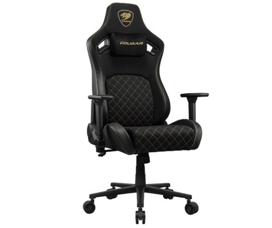 Obrázek COUGAR herní židle DEFENSOR GOLD F (Tkaná látka) - černá/zlatá