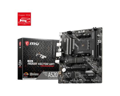 Obrázek MSI MB Sc AM4 MAG A520M VECTOR WIFI, AMD A520, 2x DDR4, WiFi, 1x DP, 1x HDMI, m- ATX