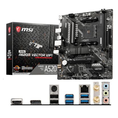 Obrázek MSI MB Sc AM4 MAG A520M VECTOR WIFI, AMD A520, 2x DDR4, WiFi, 1x DP, 1x HDMI, m- ATX