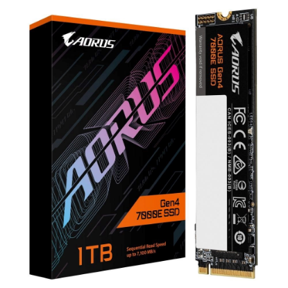 Obrázek GIGABYTE SSD 1TB AORUS Gen4 7000E, PCIe Gen4x4, M.2 2280, (R:7100/ W:6100MB/s)