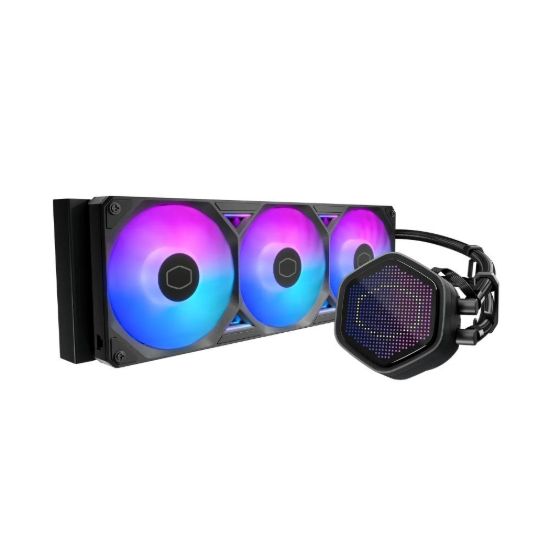 Obrázek Cooler Master vodní chladič MasterLiquid Atmos II Pixel LED, 3x120mm, LGA1851, AM5, černá
