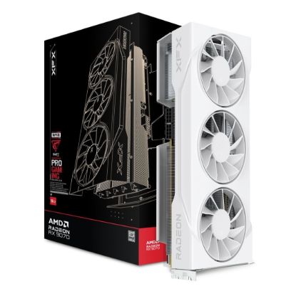 Obrázek VGA XFX Swift AMD Radeon RX 9070 OC 16GB GDDR6, Gaming Edition, White (pošk. obal)