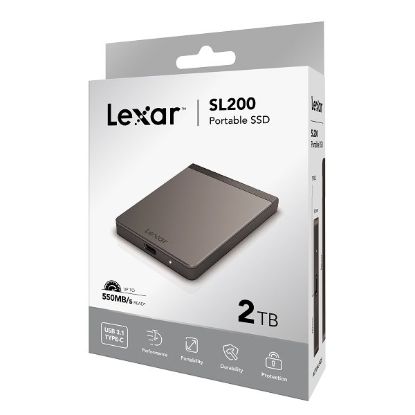 Obrázek Lexar externí SSD 2TB SL200 USB 3.1 (čtení/zápis: 550/400MB/s)