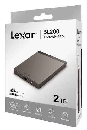 Obrázek Lexar externí SSD 2TB SL200 USB 3.1 (čtení/zápis: 550/400MB/s)