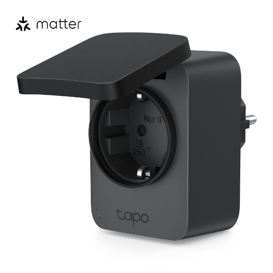 Obrázek TP-Link Tapo P410M venkovní chytrá WiFi mini zásuvka (3680W,16A,2,4 GHz,BT,IP54,Matter certified)