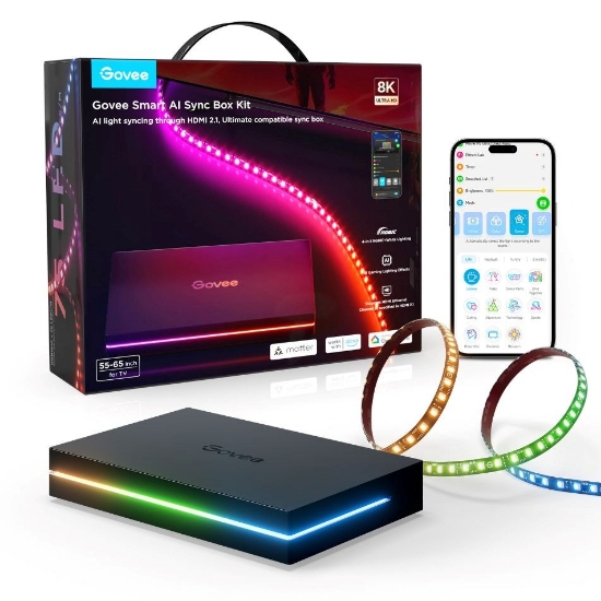 Obrázek Govee AI Sync Box 2 Smart TV RGBICW podsvětlení 55-65