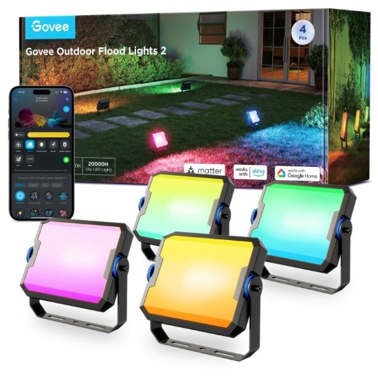 Obrázek Govee Flood Lights 2 venkovní SMART LED světla 4ks