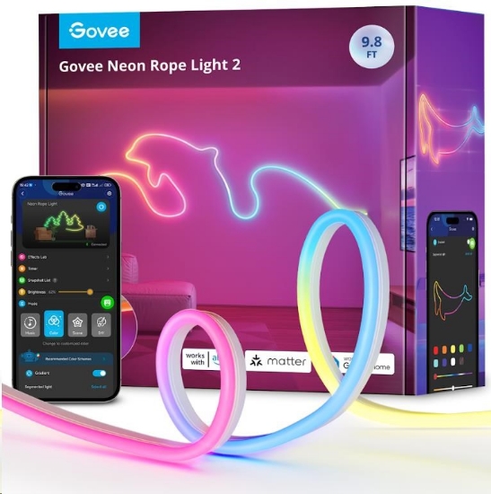 Obrázek Govee Neon 2 MATTER ohebný LED pásek (3m) - RGBIC