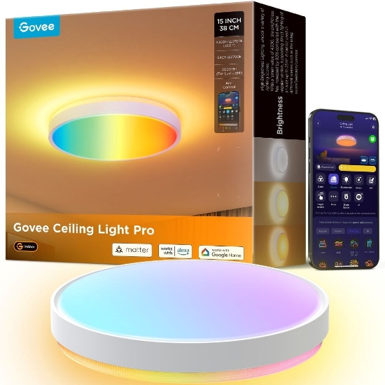 Obrázek Govee RGBICWW Smart duální stropní světlo 3500lm 38cm Matter