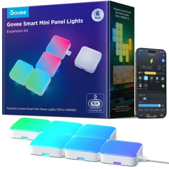 Obrázek Govee Smart mini RGBIC panely - rozšíření 6ks