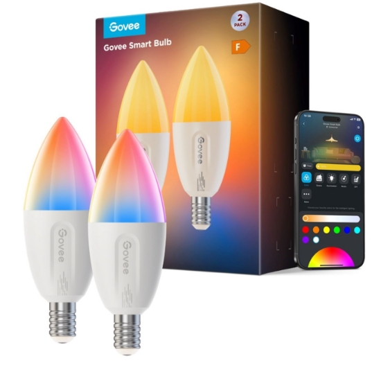 Obrázek Govee Smart žárovka RGBWW 5W-50W 450lm E14 Long Life 2ks Matter