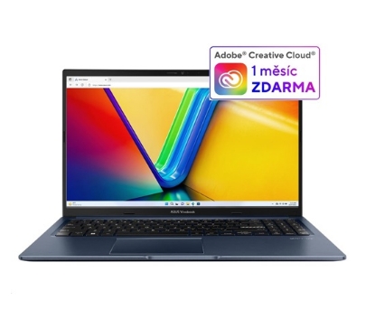 Obrázek ASUS NTB Vivobook 15 (X1504VA-BQ2760W), i3-1315U, 15.6" FHD, 8GB, 512GB SSD, Intel, W11 Home, Quiet Blue