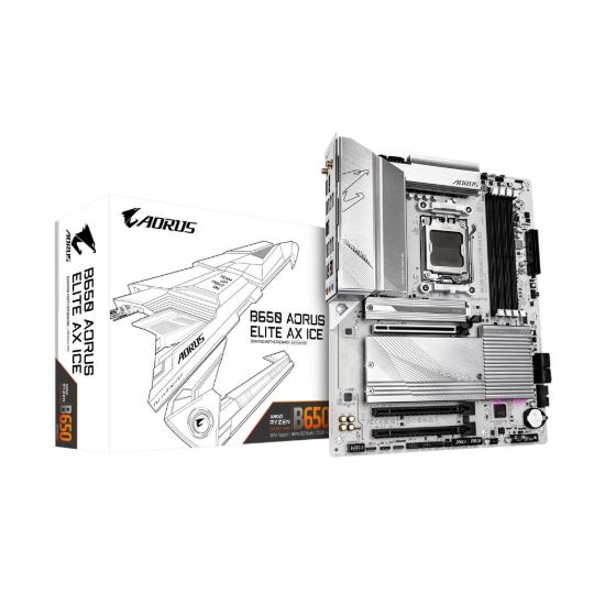 Obrázek GIGABYTE MB Sc AM5 B650 A ELITE AX ICE, AMD B650, 4xDDR5, 1xDP, 1xHDMI, WiFi
