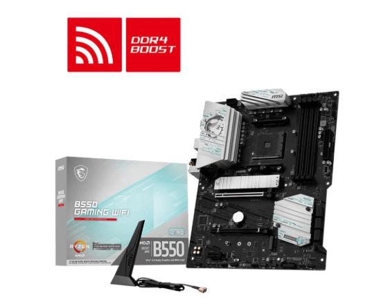 Obrázek MSI MB Sc AM4 B550 GAMING WIFI, AMD B550, 1xHDMI 1xDP, 4xDDR4, ATX