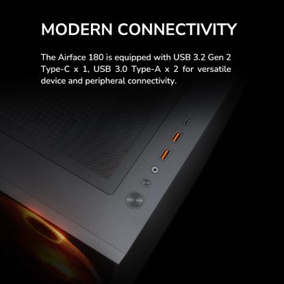 Obrázek COUGAR PC skříň AIRFACE 180 PC Case, Mid Tower, Black