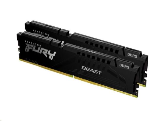 Obrázek KINGSTON DIMM DDR5 64GB (Kit of 2) 5200MT/s CL40 FURY Beast Černá