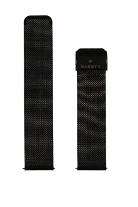 Obrázek Garett univerzální řemínek 22 mm, černý kovový, typ Mesh