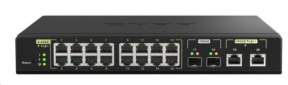 Obrázek QNAP switch QSW-M2116P-2T2S (16x2,5GbE,2x10SFP+,2x10GbE,16xPoE+,2xPoE++,280W)