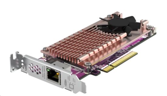Obrázek QNAP QM2-2P10G1TB rozšiřující karta 1x10GbE, 2xM.2 NVMe 2280 PCIe Gen3x8 pro PC i NAS