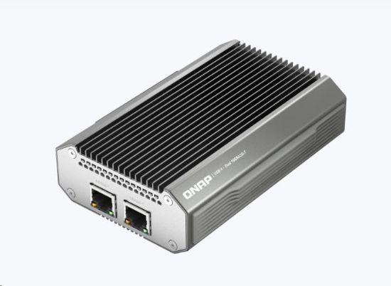 Obrázek QNAP QNA-UC10G2T adaptér USB-C/Thunderbolt 4 na 2x 10GBASE-T (2x10GbE,1xUSB-C4/TB4,fanless)
