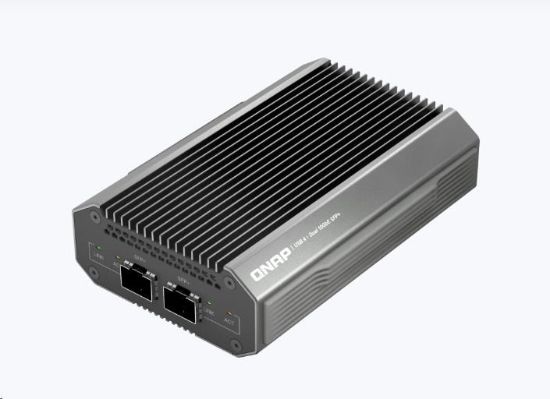 Obrázek QNAP QNA-UC10G2SF adaptér USB-C/Thunderbolt 4 na 2x SFP+ (2xSFP+,1xUSB-C4/TB4,fanless)