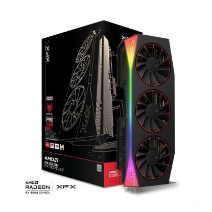 Obrázek VGA XFX Mercury AMD Radeon RX 9070 XT OC 16GB GDDR6, Magnetic Air Edition RGB