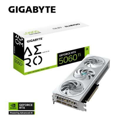 Obrázek GIGABYTE VGA NVIDIA GeForce RTX 5060 Ti AERO OC 8G, 8G GDDR7, 3xDP, 1xHDMI