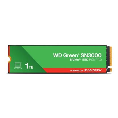 Obrázek WD GREEN SSD 1 TB SN3000 Powered by SanDisk, PCIe Gen4 x 4, M.2 2280, (R: 5000/ W: 4200 MB/ s)