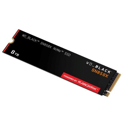 Obrázek WD BLACK SSD NVMe 8 TB PCIe SN850X Powered by SanDisk, Gen4, (R: 7200, W: 6600MB/ s)